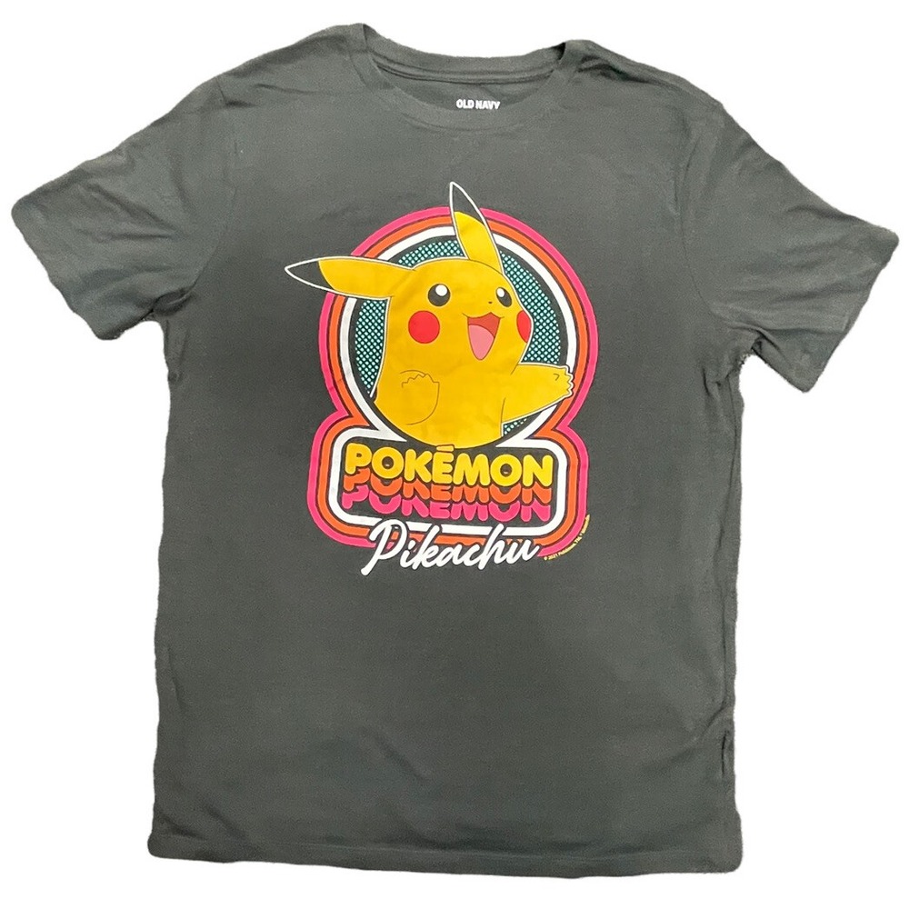 Pokemon Pikachu Youth Unisex Gray T Shirt Size XL 14-16 Graphic Tee New